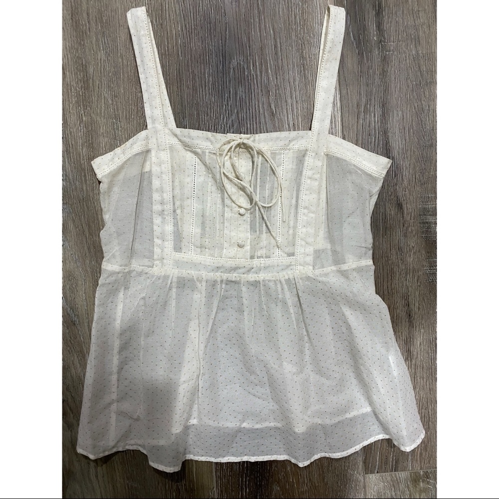 NWOT Joie Camisole Cream with gold dots Large